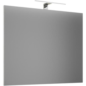 Mid.you Badezimmerspiegel VCM Badinos, Weiß, Glas, Holzwerkstoff, rechteckig, 80x40x2 cm, Badezimmer, Badezimmerspiegel, Badspiegel
