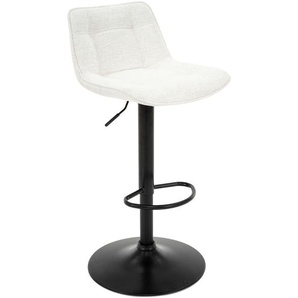 Mid.you Barhocker, Beige, Textil, Metall, rund, 44x84x49 cm, Stühle