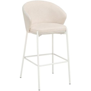 Mid.you Barhocker, Weiß, Metall, Textil, Rundrohr, 53.5x101x54 cm, Bsci, Esszimmer, Barmöbel, Barhocker