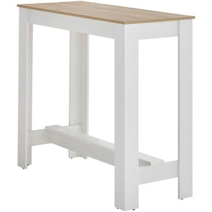 Mid.you Bartisch Modesto, Weiß, Eiche Artisan, Holzwerkstoff, rechteckig, eckig, 50x103x115 cm, Esszimmer, Tische, Stehtische