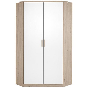 Mid.you Begehbarer Wimex Cariba, Weiß, Eiche, Holzwerkstoff, 8 Fächer, 95x198 cm, Schlafzimmer, Kleiderschränke, Eckschränke
