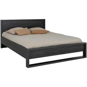 Mid.you Bett Alana, Eiche dunkel, Holzoptik, 160x200 cm, Schlafzimmer, Betten, Doppelbetten