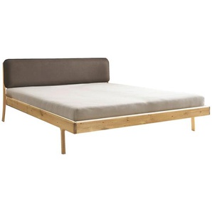 Mid.you Bett, Eiche, Holz, Fichte, massiv, 180x200 cm, für Rollrost geeignet, Lattenrost geeignet, Schlafzimmer, Betten, Doppelbetten