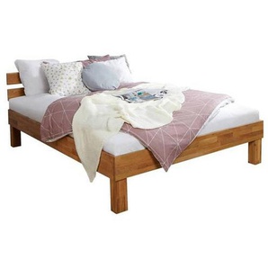 Mid.you Bett, Natur, Holz, Eiche, massiv, 180x200 cm, für Rollrost geeignet, Lattenrost geeignet, Schlafzimmer, Betten, Futonbetten