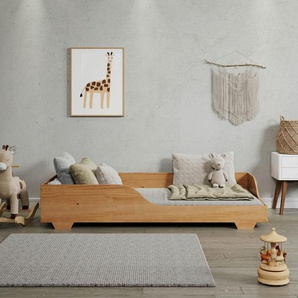 Mid.you Bodenbett, Honig, Holz, Kiefer, massiv, Höhe ca. 20 cm, 90x200 cm, FSC Mix, Lattenrost, Kinder- & Jugendzimmer, Kindermöbel, Kinderbetten,