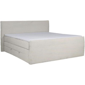 Mid.you Boxspringbett, Beige, Textil, H3, Höhe ca. 19 cm, 180x200 cm, Schlafzimmer, Betten, Doppelbetten