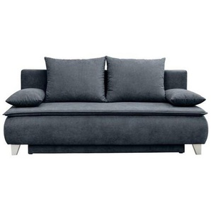 Mid.you Boxspringsofa, Anthrazit, Textil, Buche, 2-Sitzer, Füllung: Polyetherschaumkern, Silikon,Polyetherschaumkern, Silikon, 208x100x106 cm, Made in