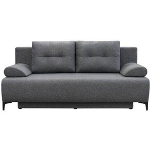 Mid.you Boxspringsofa, Dunkelgrau, Textil, 2-Sitzer, Füllung: Polyetherschaumkern, Silikon,Polyetherschaumkern, Silikon, 201x100x105 cm, Made in EU,