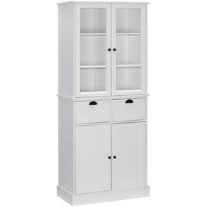 Mid.you Buffet, Weiß, Holzwerkstoff, 1 Fächer, 2 Schubladen, 76x178x40 cm, Küchen, Küchenmöbel, Buffetschränke