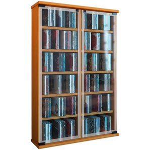 Mid.you Cd-Regal, Buche, Holzwerkstoff, 10 Fächer, 60x92x18 cm, Wohnzimmer, Regale, CD & DVD-Regale