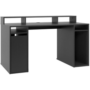Mid.you Computertisch, Anthrazit, 70.5x85.5 cm, Kabeldurchlass, Regal, Arbeitszimmer, Schreibtische, PC- & Computertische