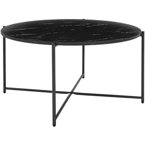 Mid.you Couchtisch, Anthrazit, Metall, Holzwerkstoff, rund, Rundrohr, 83x40x83 cm, Bsci, einfacher Aufbau, Wohnzimmer, Wohnzimmertische, Couchtische