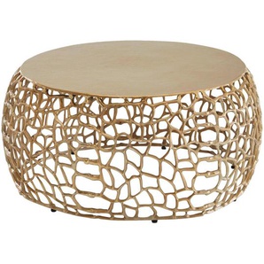 Mid.you Couchtisch, Gold, Metall, rund, rund, 66x30x66 cm, Wohnzimmer, Wohnzimmertische, Couchtische