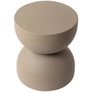 Mid.you Couchtisch, Greige, Stein, zylindrisch, Sockel, 35x39x35 cm, Wohnzimmer, Wohnzimmertische, Couchtische