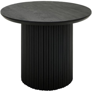 Mid.you Couchtisch, Schwarz, Holz, Akazie, massiv, rund, Säule, 60x45x60 cm, Wohnzimmer, Wohnzimmertische, Couchtische