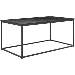 Mid.you Couchtisch, Schwarz, Metall, Holzwerkstoff, rechteckig, Flachrohr, 60x45x100 cm, Bsci, einfacher Aufbau, Wohnzimmer, Wohnzimmertische, Couchtische