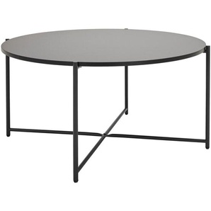 Mid.you Couchtisch, Schwarz, Metall, Holzwerkstoff, rund, Rundrohr, 83x40x83 cm, Bsci, einfacher Aufbau, Wohnzimmer, Wohnzimmertische, Couchtische