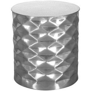 Mid.you Couchtisch, Silber, Metall, rund, 43.5x48 cm, Wohnzimmer, Wohnzimmertische, Couchtische