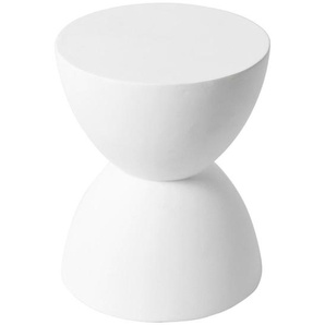 Mid.you Couchtisch, Weiß, Stein, Sockel, zylindrisch, 32x40x32 cm, Wohnzimmer, Wohnzimmertische, Couchtische