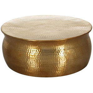 Mid.you Couchtisch, Gold, Metall, rund, 75x31 cm, Wohnzimmer, Wohnzimmertische, Couchtische