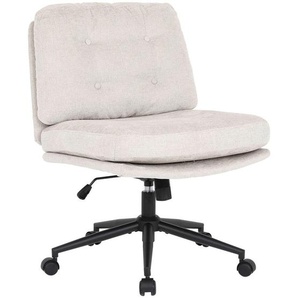 Mid.you Drehstuhl, Beige, Holz, Metall, Kunststoff, Textil, Pappel, Sperrholz, Drehkreuz, 66x90x98 cm, Sitzfläche 360° drehbar, Stühle