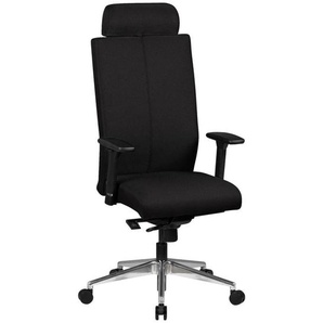 Mid.you Drehstuhl , Schwarz , Textil , Sternfuß , 60x135x60 cm , Wippfunktion, Wippmechanik mit Härtegradeinstellung, Sitzfläche 360° drehbar, inklusive Armlehnen , Arbeitszimmer, Bürostühle, Drehstühle