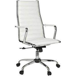 Mid.you Drehstuhl , Weiß , Textil , Sternfuß , 60x107x62 cm , Wippfunktion, Wippmechanik mit Härtegradeinstellung , Arbeitszimmer, Bürostühle, Drehstühle