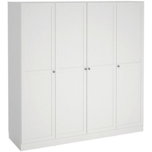 Mid.you Drehtürenschrank, Weiß, Holzwerkstoff, 9 Fächer, 195.5x200x61.7 cm, Schlafzimmer, Kleiderschränke, Drehtürenschränke