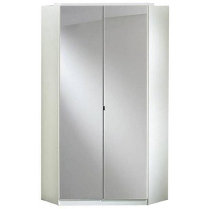 Mid.you Eckschrank Wimex Clack, Weiß, Weiß Hochglanz, Holzwerkstoff, 8 Fächer, 95x198x95 cm, BQ - Bündnis für Qualität, Made in Germany, DIN EN ISO
