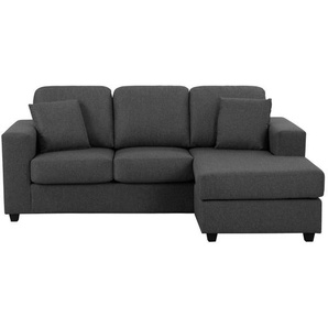 Mid.you Ecksofa, Grau, Textil, 2-Sitzer, Füllung: Polyester, Eckteil, 208x85x148 cm, Wohnzimmer, Sofas & Couches, Wohnlandschaften