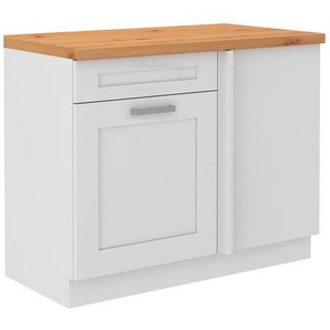 Mid.you Eckunterschrank , Weiß , Holzwerkstoff , 1 Fächer , 110x86x60 cm , Küchen, Küchenmöbel, Küchenschränke, Küchenunterschränke