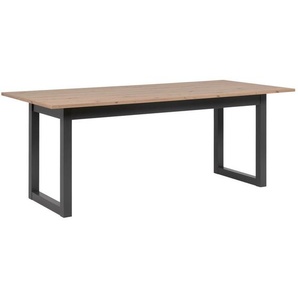 Mid.you Esstisch, Anthrazit, Eiche Artisan, Holzwerkstoff, rechteckig, U-Form, 90x75x200 cm, ausziehbar, Esszimmer, Tische, Esstische, Esstische ausziehbar