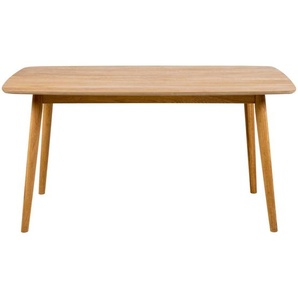 Mid.you Esstisch, Eiche, Holz, Eiche, furniert, rechteckig, rund, 150x75x80 cm, Esszimmer, Tische, Esstische