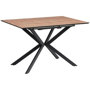 Mid.you Esstisch, Eiche, Metall, Holzwerkstoff, rechteckig, eckig, 80x76x120-160 cm, ausziehbar, Esszimmer, Tische, Esstische, Esstische ausziehbar