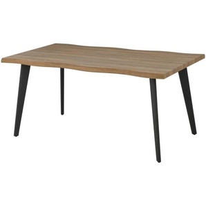 Mid.you Esstisch, Eiche, Metall, Holzwerkstoff, rechteckig, Flachrohr, 90x76x160 cm, Esszimmer, Tische, Esstische