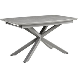 Mid.you Esstisch, Grau, Metall, Keramik, Holzwerkstoff, rechteckig, eckig, 89x76x140-190 cm, Bsci, ausziehbar, Esszimmer, Tische, Esstische, Esstische