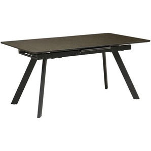 Mid.you Esstisch Keramik Ausziehbar, Anthrazit, Schwarz, Metall, Keramik, Holzwerkstoff, rechteckig, eckig, 90x76x160-200 cm, ausziehbar, Esszimmer, Tische, Esstische, Esstische ausziehbar