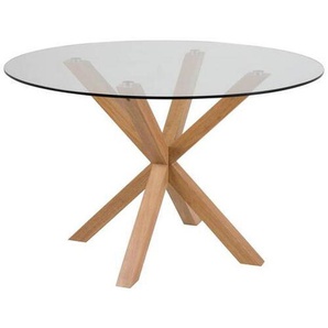 Mid.you Esstisch, Klar, Eiche, Metall, Glas, 75.5 cm, Reach, Esszimmer, Tische, Esstische, Glastische
