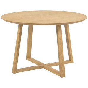 Mid.you Esstisch, Natur, Holz, Holzwerkstoff, Eiche, furniert, rund, eckig, 120x75x120 cm, Esszimmer, Tische, Esstische, Esstische rund