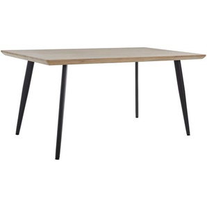 Mid.you Esstisch, Schwarz, Natur, Holzwerkstoff, Metall, rechteckig, eckig, 90x76x160 cm, Esszimmer, Tische, Esstische