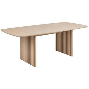 Mid.you Esstisch, Weiß, Holz, Holzwerkstoff, Eiche, furniert, rechteckig, eckig, 105x76x220 cm, Esszimmer, Tische, Esstische