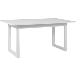 Mid.you Esstisch, Weiß, Holzwerkstoff, rechteckig, U-Form, 90x75x160 cm, ausziehbar, Esszimmer, Tische, Esstische, Esstische ausziehbar