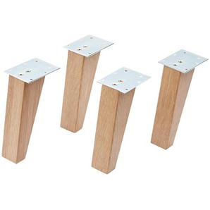 Mid.you FUßSET, Eiche, Holz, 4-teilig, Eiche, massiv, Badezimmer, Badezimmerschränke, Bad Unterschränke