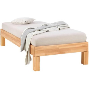 Mid.you Futonbett, Kernbuche, Holz, Kernbuche, massiv, 90x200 cm, für Rollrost geeignet, Lattenrost geeignet, Schlafzimmer, Betten, Futonbetten