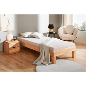 Mid.you Futonbett, Kernbuche, Holz, Kernbuche, massiv, 90x200 cm, für Rollrost geeignet, Lattenrost geeignet, Schlafzimmer, Betten, Futonbetten