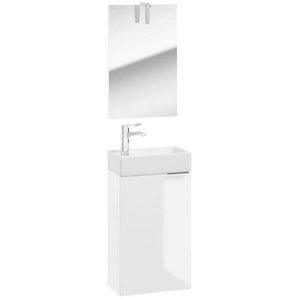 Mid.you Gästebad , Weiß , Keramik , 41 cm , hängend , Badezimmer, Badmöbelsets & -serien, Badmöbel-Sets