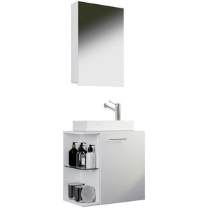 Mid.you Gästebad , Weiß , Keramik , 52 cm , hängend , Badezimmer, Badmöbelsets & -serien, Badmöbel-Sets
