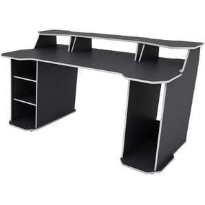 Mid.you Gaming , Anthrazit, Weiß , rechteckig , 85x76 cm , FSC MIX , Stauraum , Arbeitszimmer, Schreibtische, PC- & Computertische