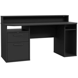 Mid.you Gaming, Schwarz, Kunststoff, 1 Schubladen, rechteckig, 72x91 cm, Kabeldurchlass, Stauraum, Regal, Arbeitszimmer, Schreibtische, PC- & Computertische