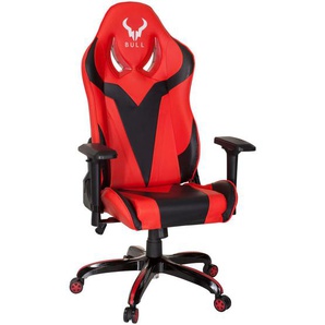 Mid.you Gamingstuhl, Rot, Schwarz, Textil, Drehkreuz, 74x133x67 cm, Wippmechanik mit Härtegradeinstellung, Kinder & Jugendmöbel, Jugendmöbel, Gamingstühle